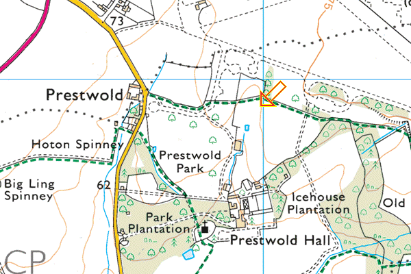 Map of Prestwold Hall, Loughborough