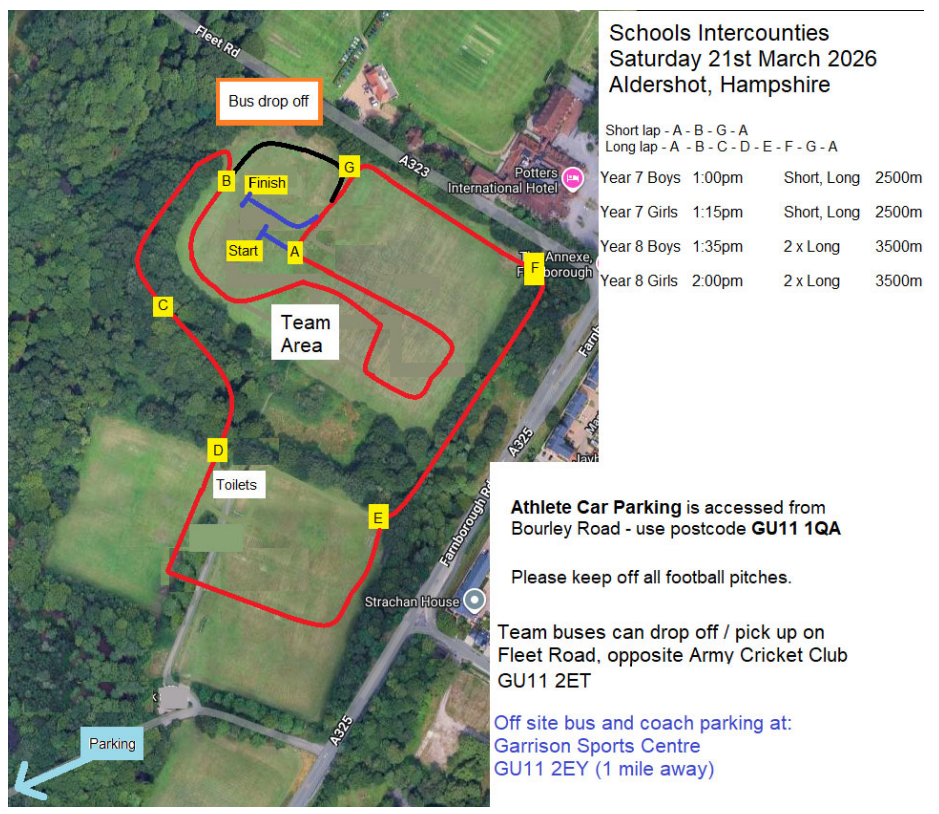 HSAA Junior Inter-Counties Championships course map